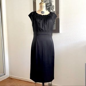 Donna Ricco Black Satin Cocktail Party Dress